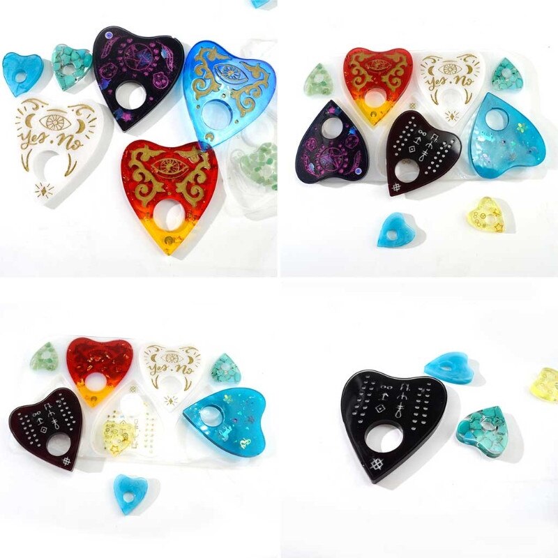 DIY Ouija- Board Planchette Resin Molds Gothic Ouija- Board Game Keychain Pendant Epoxy Silicone Mould Jewelry Making Tool