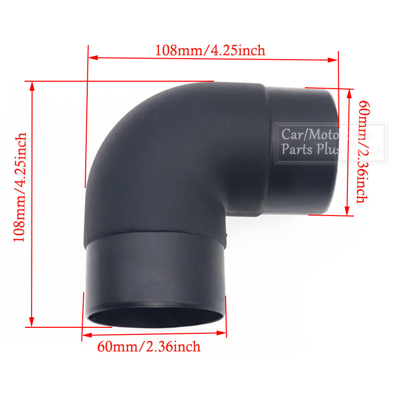 60Mm Air Vent Outlet Parkeer Heater Ducting L Stuk Elleboog Bocht Pijp Uitlaat Connector Voor Webasto Eberspaecher Diesel: Default Title