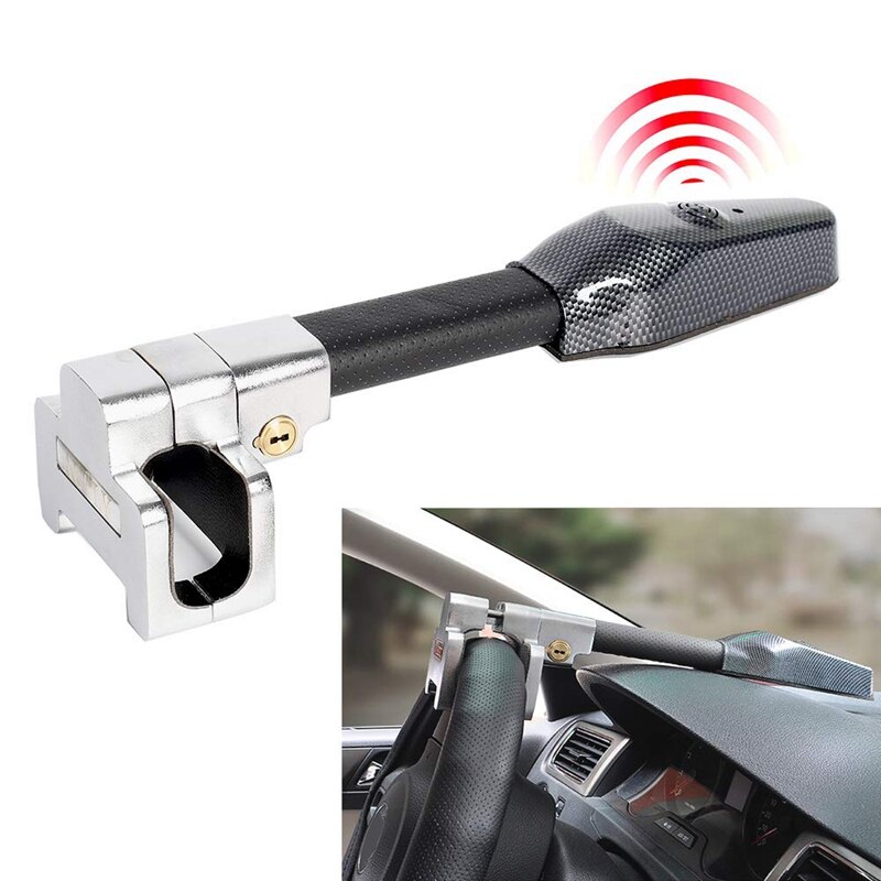 Universel auto tyverialås låsning af bil rat med nøgler bil anti-tyveri enhed sikkerhed alarm t-lås