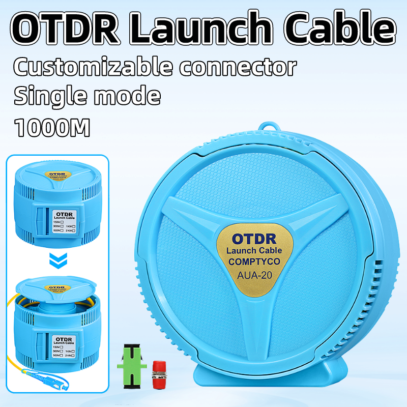 1000M Single Mode AUA-20 OTDR Launch Cable SC/FC/ST/LC(UPC/APC) OTDR Extension Cord OTDR Dead Zone Eliminator Fiber Ring