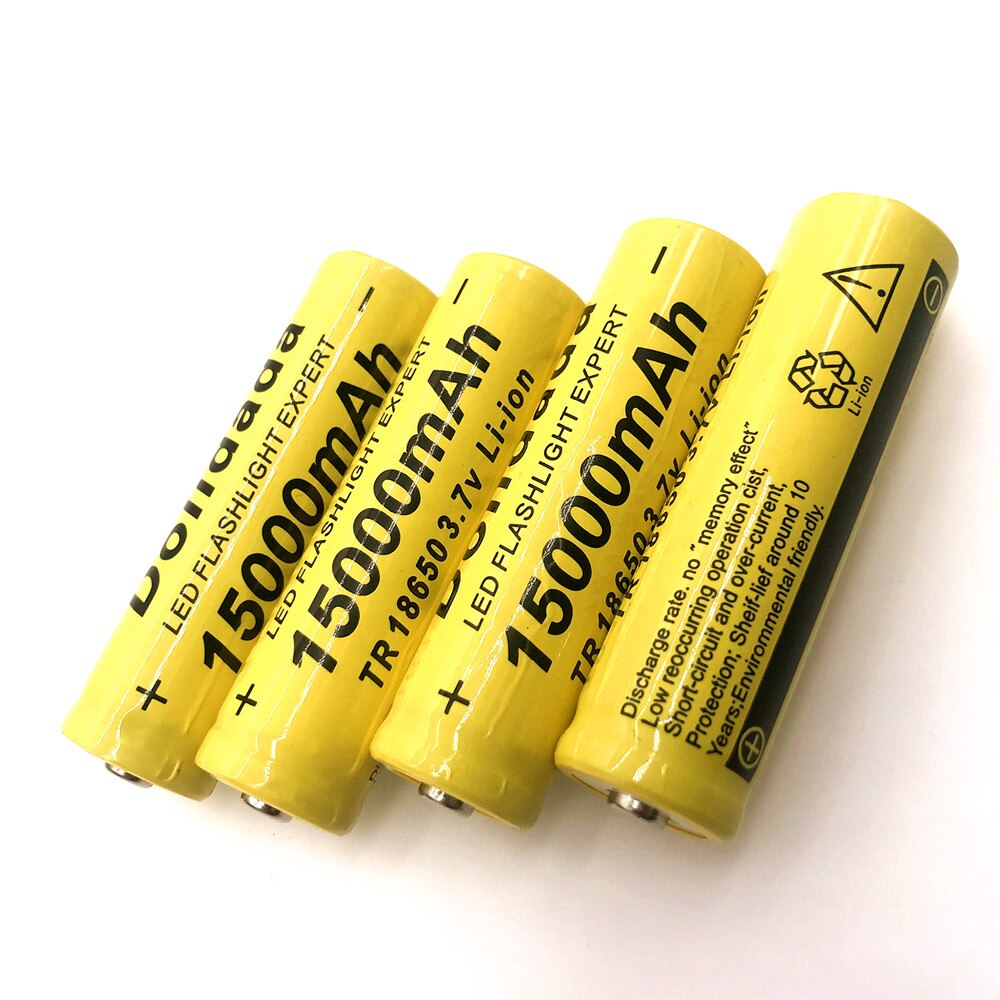 Dolidada 15000 mAh 3.7 V 18650 lithium-ion batteries Rechargeable battery for LED / electronic flashlight