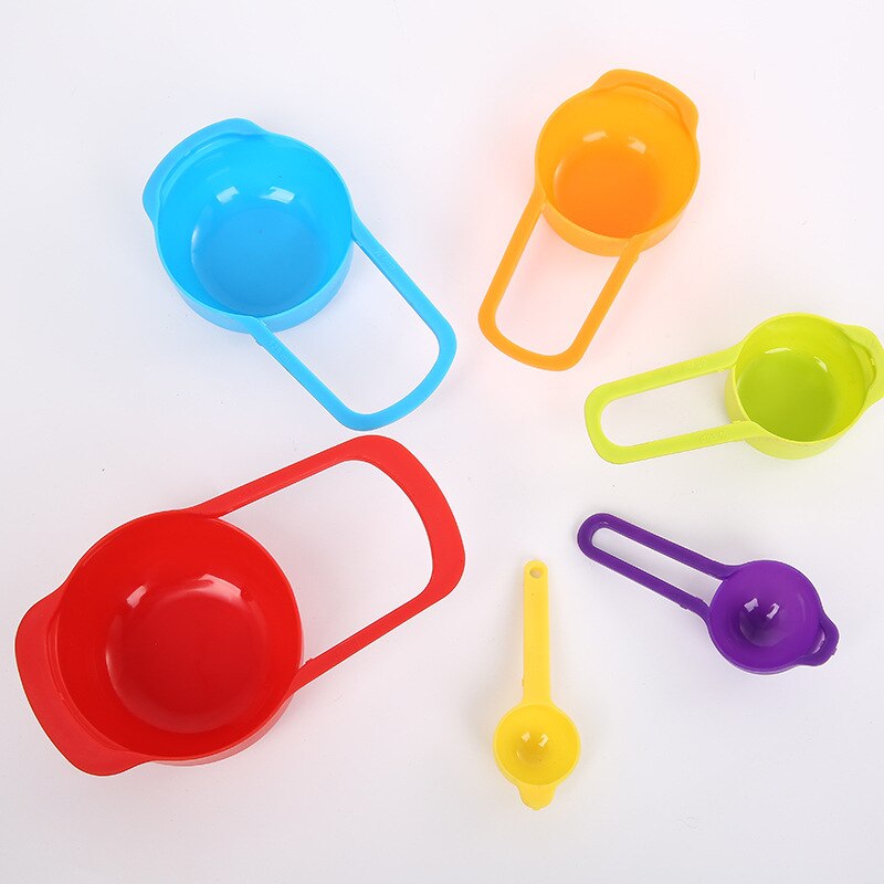 6 Stks/set Keuken Maatbeker Regenboog Kleur Stapelbaar Combinatie Maatbeker Gereedschap Keuken Accessoires Tool Keuken Gadgets