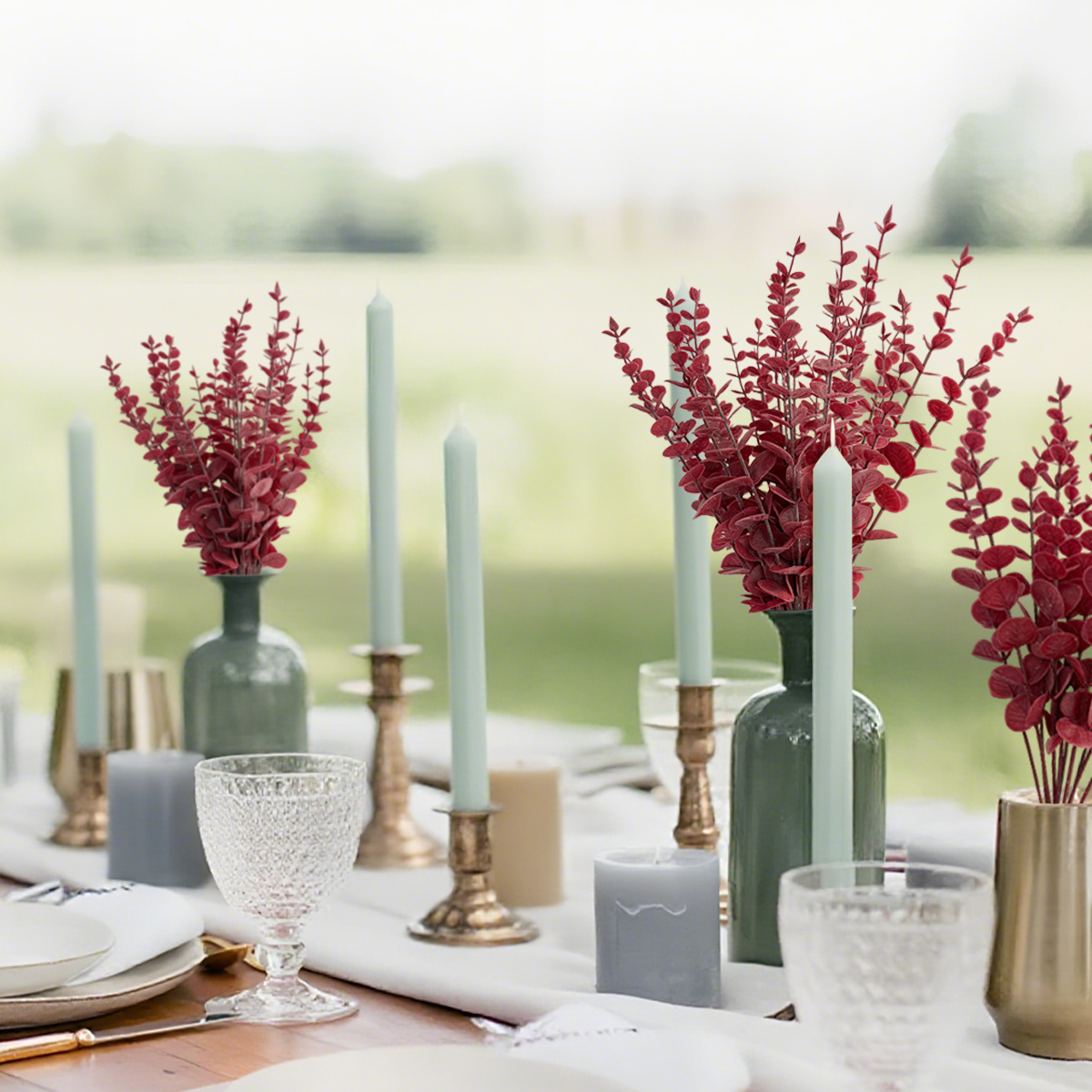 10pcs Artificial Plants-National Saudi Day, Naviad Decor, Fall Decor, Thanksgiving Decor, Party , DIY, Room, Halloween, Wedding