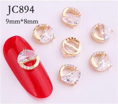 Bijoux d'ongle rouge avec zircon et chaîne, décoration autocollante avec diamant, licorne, , directement depuis l'usine,: 894