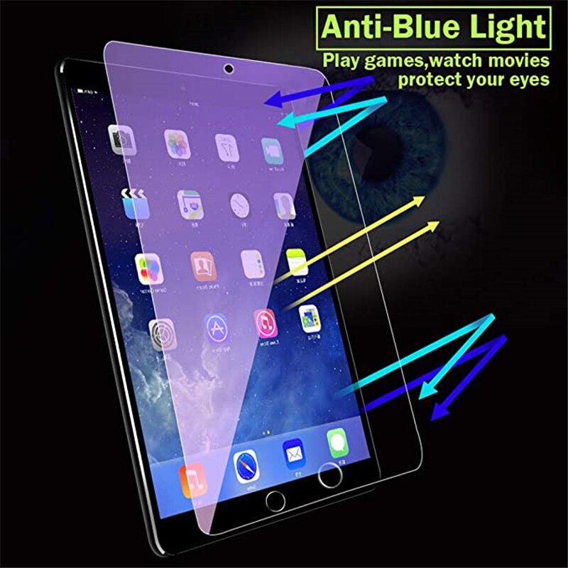 Anti blue-ray light tablet hærdet glas skærmbeskytter til apple ipad pro 10.5 10.2 11 tommer i pad air 1 2 9.7 mini 1 2 3 4 5