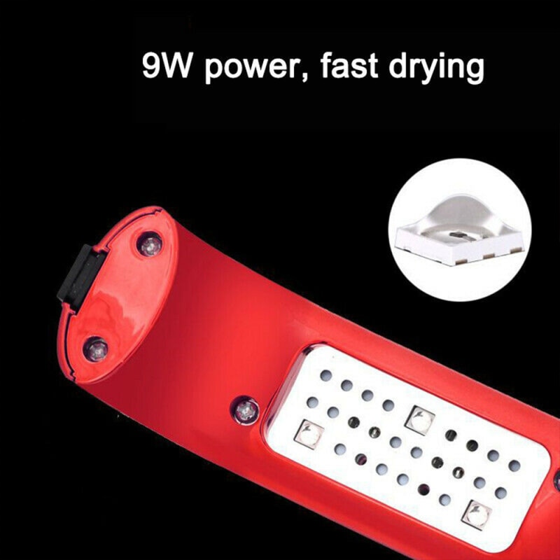 9W Gel lampe arc-en-ciel ongles lumière durable pas ongles lampe Mini Portable LED lampe Uv ongles sèche manucure lumière