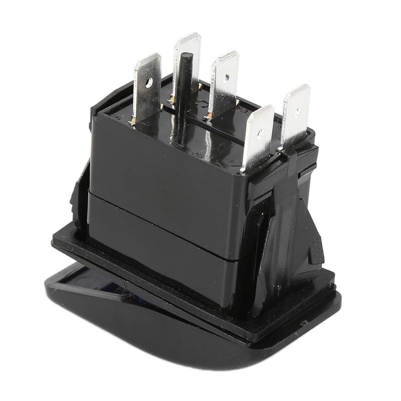 Blue LED Waterproof Bar Rocker Toggle Switch Marine Rocker Switch Button 12V-24V LED Bar Carling Rocker Toggle Switch