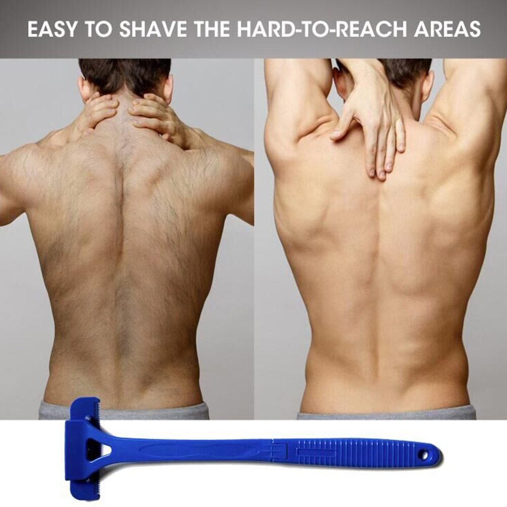Back Shavers for Men Back Hair Remover Stretchable Back Razor Hair Trimmer Body Leg Razor Handle Tool Detachable Foldable