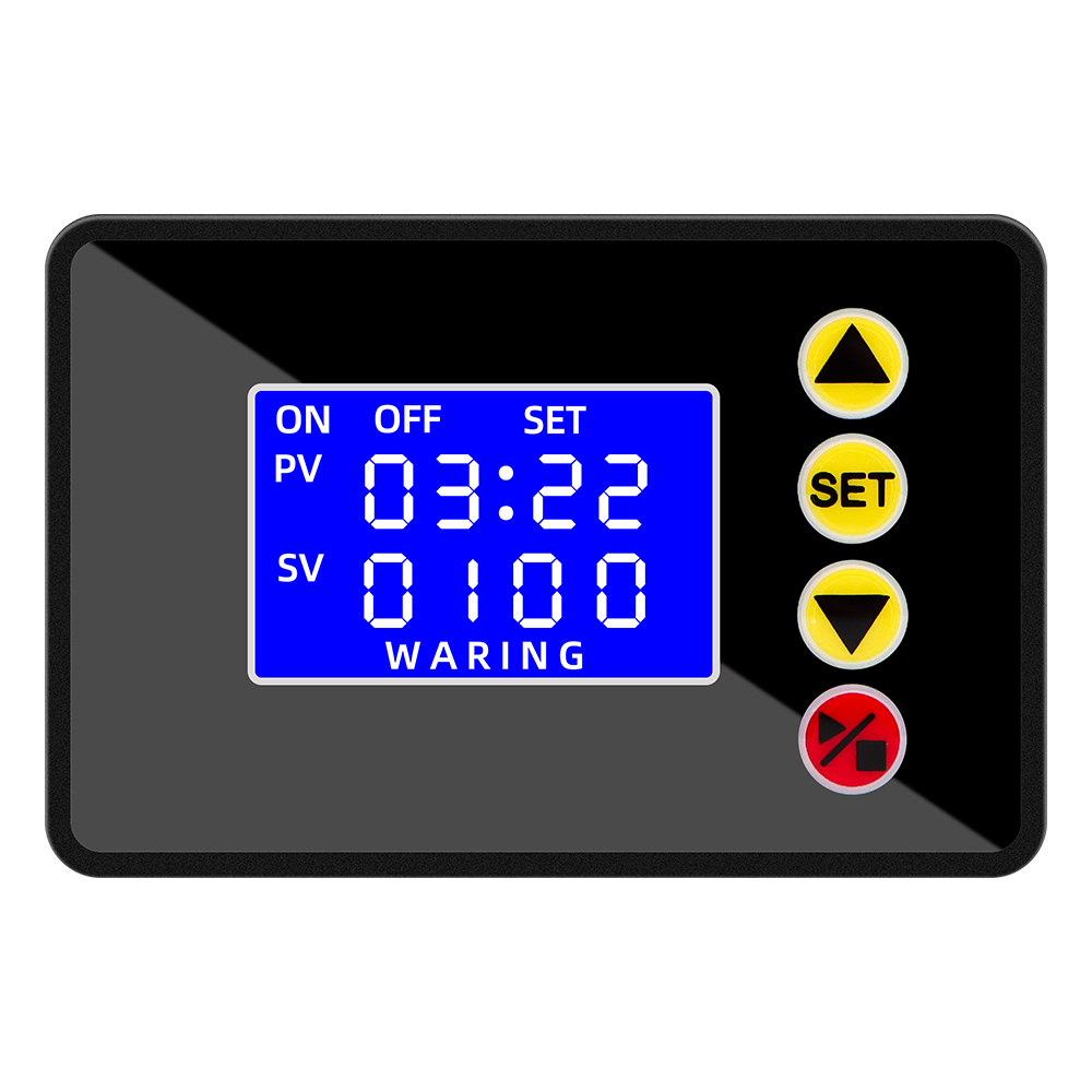 Tidstimer mikrodator tidskontroller  ac 110-220v dc 12v 24v- timmarsräknare lcd digital display programmerbar timer tidsgrafik