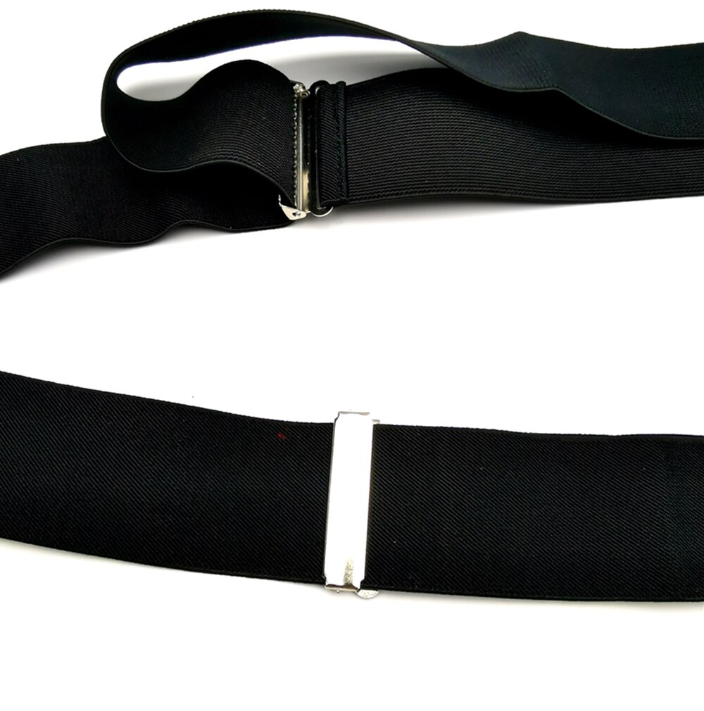 Bretelles en cuir élastique pour hommes, clips de protection, croisé dans le dos, pantalon de travail, grande taille, 50mm de largeur