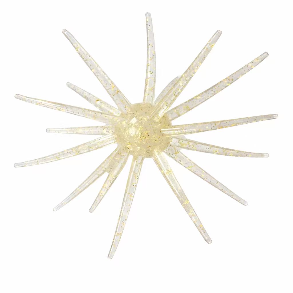 Coike Style Sea Urchin Soft Bait TPE Anti Tear Earth Lure Slow Fall Action Neko Rig Bass Fishing Lures Accessories: 150mm / Palegoldenrod