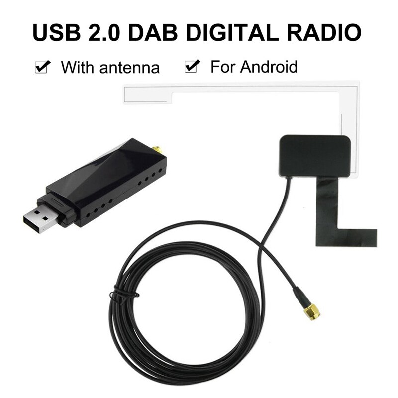 Usb Dab Radio Tuner Ontvanger Stick Voor Android 2 Din Auto Dvd Speler Digitale Audio Broadcasting Usb Dab Tuner Zender