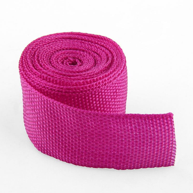 Sangles en PP fines pour sac à dos, 70 Yards/Lot, 23mm, ruban d&#39;emballage pour animal de compagnie, 15 couleurs, noir, blanc, rouge, bleu, vert, jaune, violet: 22 Rose red 23mm