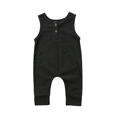 Newborn Kids Babys Girls Boys Clothes Summer Solid Sleeveless Romper Jumpsuit Harem Pants Baby Girls Boy Clothes Outfits 0-18M