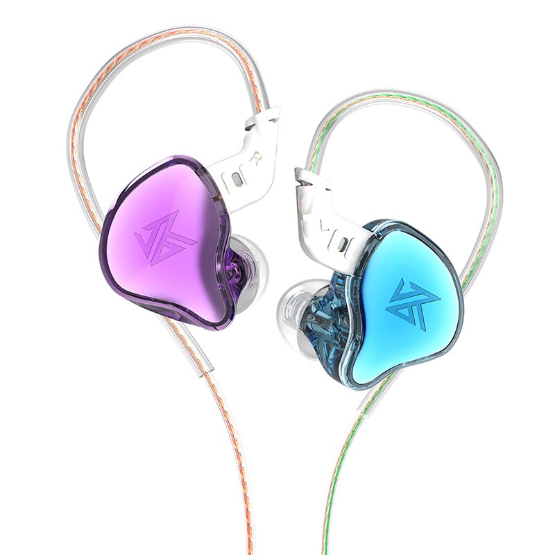 KZ EDC EDCX Wired Headset Hanging In Ear Earbuds Headphones With Microphone Game Sport Monitor Noice Cancelling Earphones: green