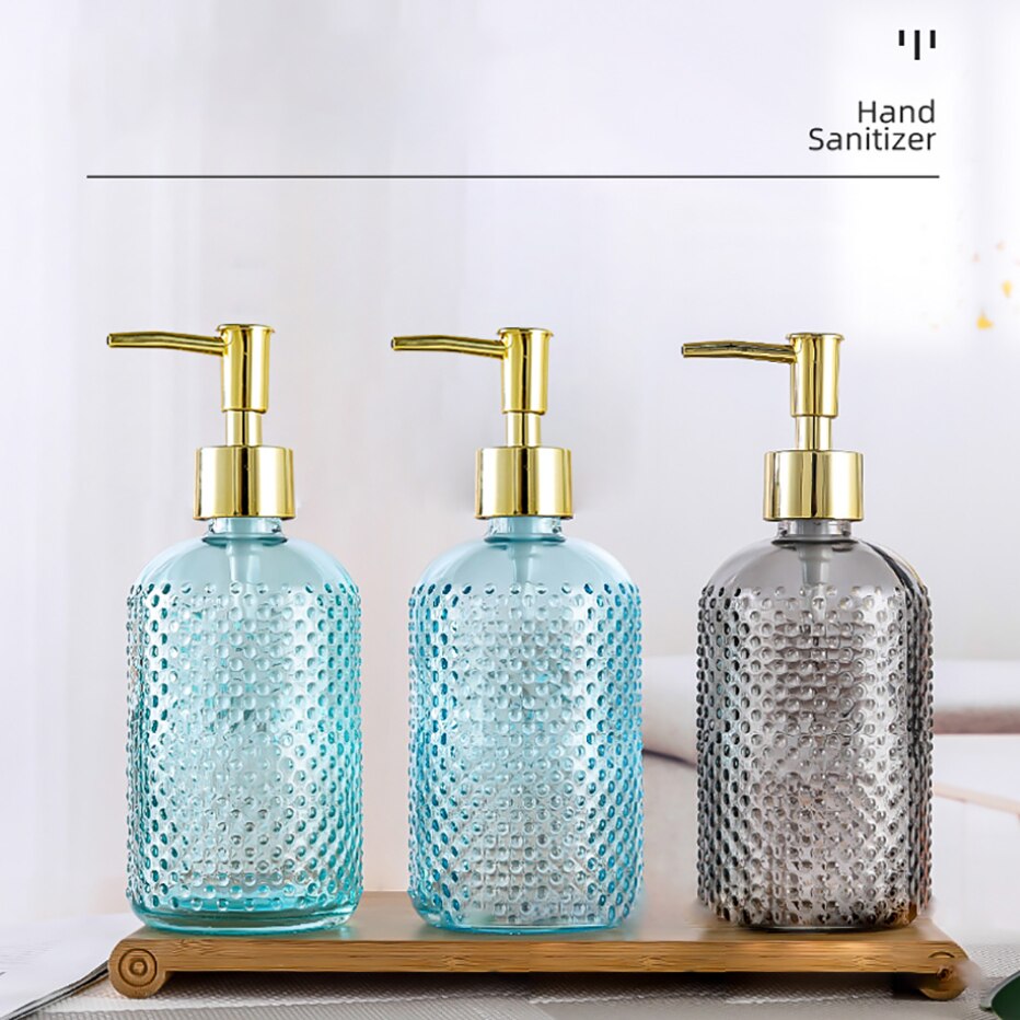 Clear Soap Dispenser Bottle Refillable Liquid Hand Soap Shampoo Dispenser for Bathroom Kitchen
