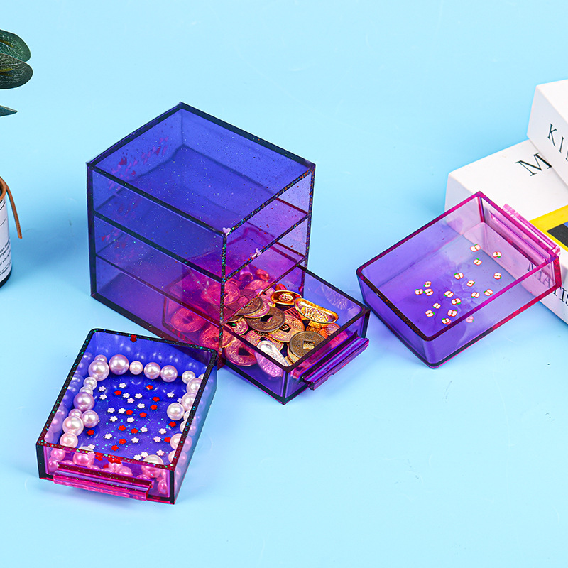 DIY Drawer Storage Box Epoxy Resin Mold Jewelry Tools Jewelry Accessories Handcraft Moulds