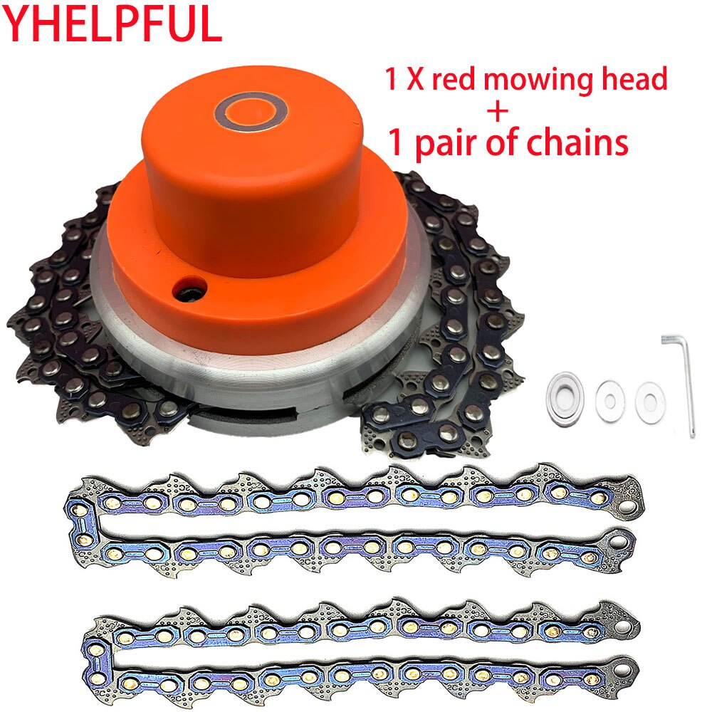 Trimmer head coil chain brush cutter garden grass trimmer head chain mower: Gasket 4