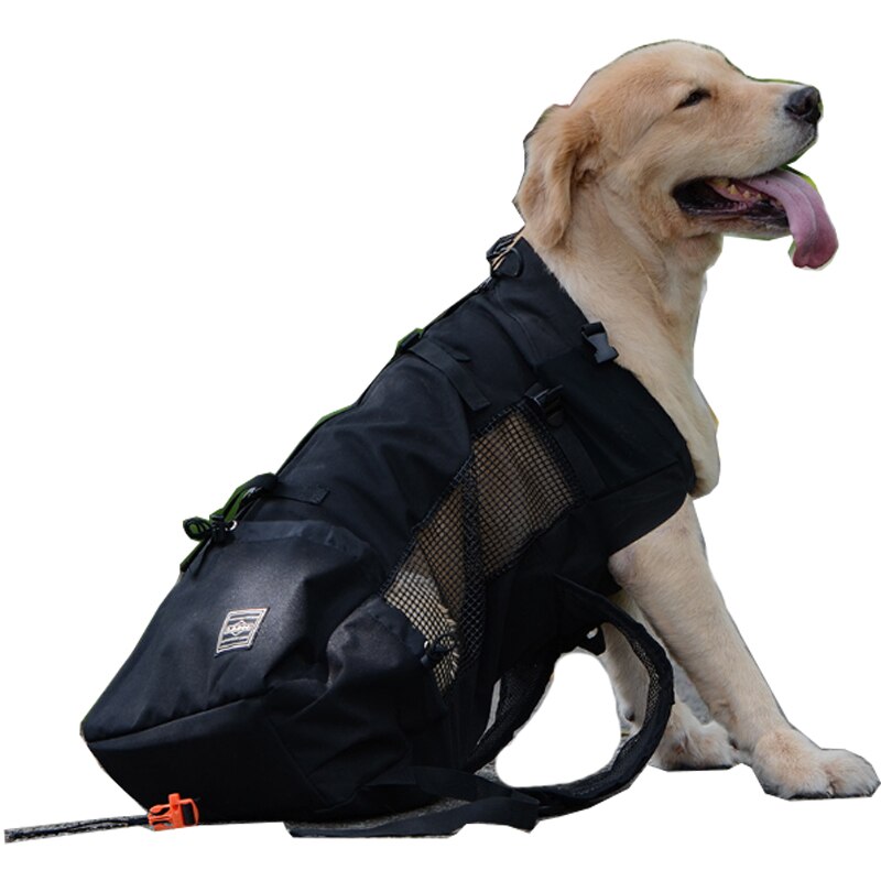 Sport Sack, Dog Carrier Rugzak voor Kleine en Middelgrote Huisdieren, Voorkant Verstelbare Pack met Opbergtas, volledig Geventileerde: black / XL