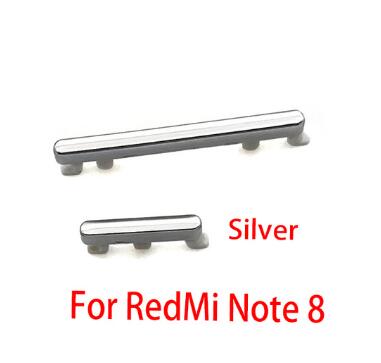 Side Power Key + Volume Button ON OFF Up Down For Xiaomi Redmi Note 8 8T 8 Pro Power Volume Flex Cables Repair Parts: Blue