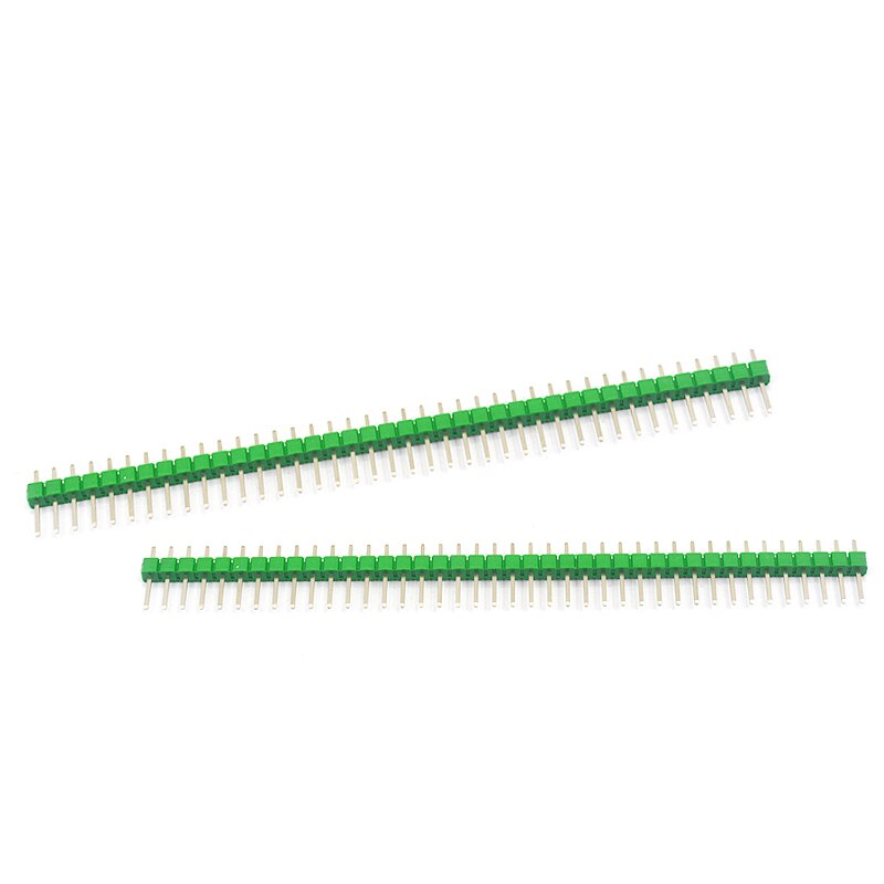 2.54mm Single Row single pin curved Pin Header Connector Strip Curved Needle Electronic Components Round Header connector: Single 2.54mm green
