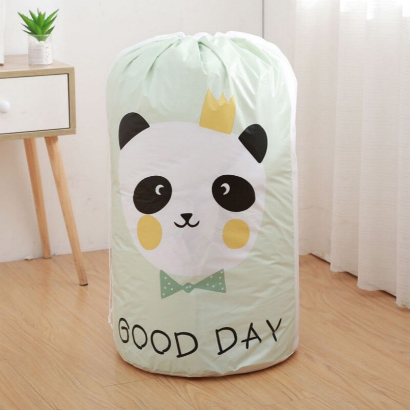 Multipurpose Large Capacity Drawstring Storage Bags Cartoon Pattern Laundry Pouch Kids Toys Storage Bag Room Organize Bags: B