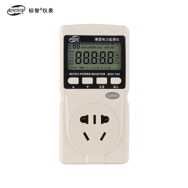 Digital LCD Micro Meter Analyzer Monitor 220V 10Am GM86 Tester Measuring