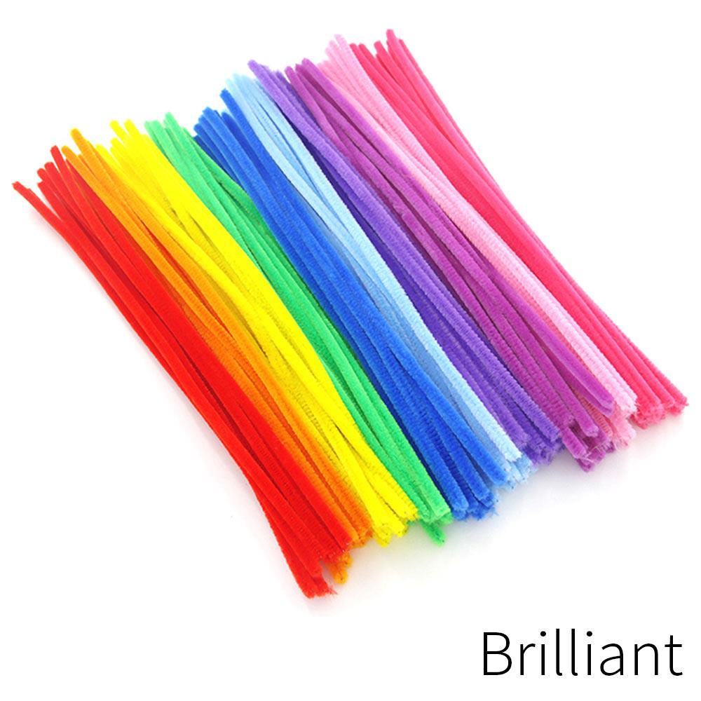 Varillas de terciopelo para manualidades, varillas de terciopelo de colores para manualidades, bricolaje, decoración creativa, colores surtidos, 100 Uds.