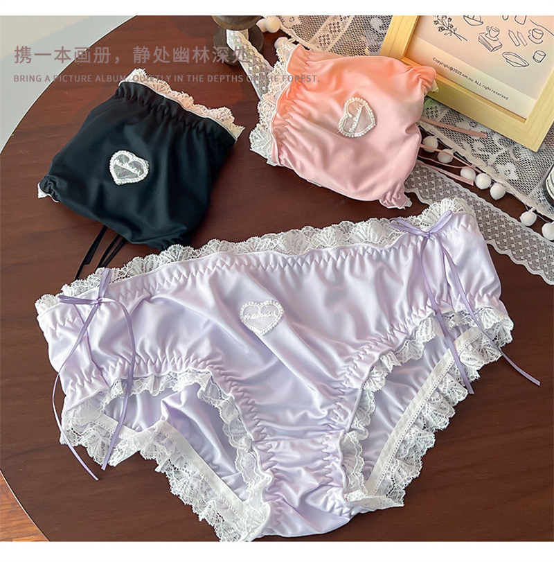Bragas sexis de talla grande, ropa interior femenina de encaje, lenceria, calzones dulces para mujer, ropa interior de alta elasticidad, lencería para mujer