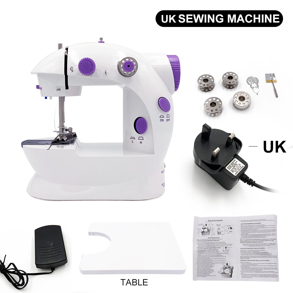 Mini Draagbare Handheld Naaimachines Naaien Handwerken Cordless Kleding Stoffen Electrec Naaimachine: UK table