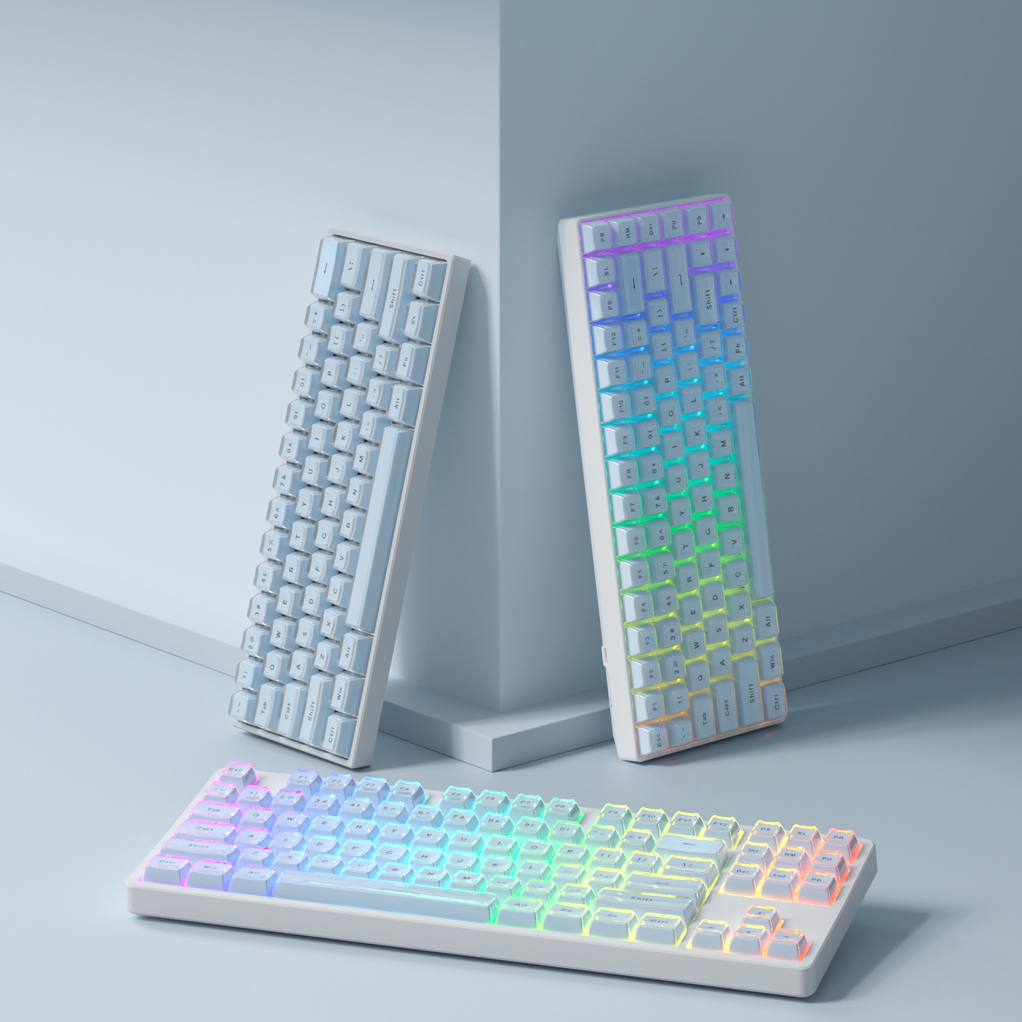 113 tasti blu gelatina superiore Stampa Profilo OEM Keycap Cristallo di ghiaccio Traslucido chiave cap per ciliegia MX 61 68 104 Tastiera meccanica