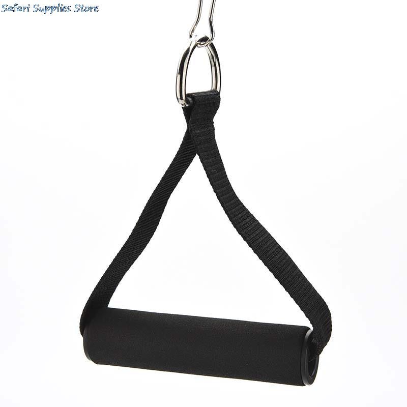 1 Pcs D Ring Pull Touw Handvat Arm Tricep Pulldown Training Touw Handvat V Bar Gym Training Armen Sterkte Fitness zwart