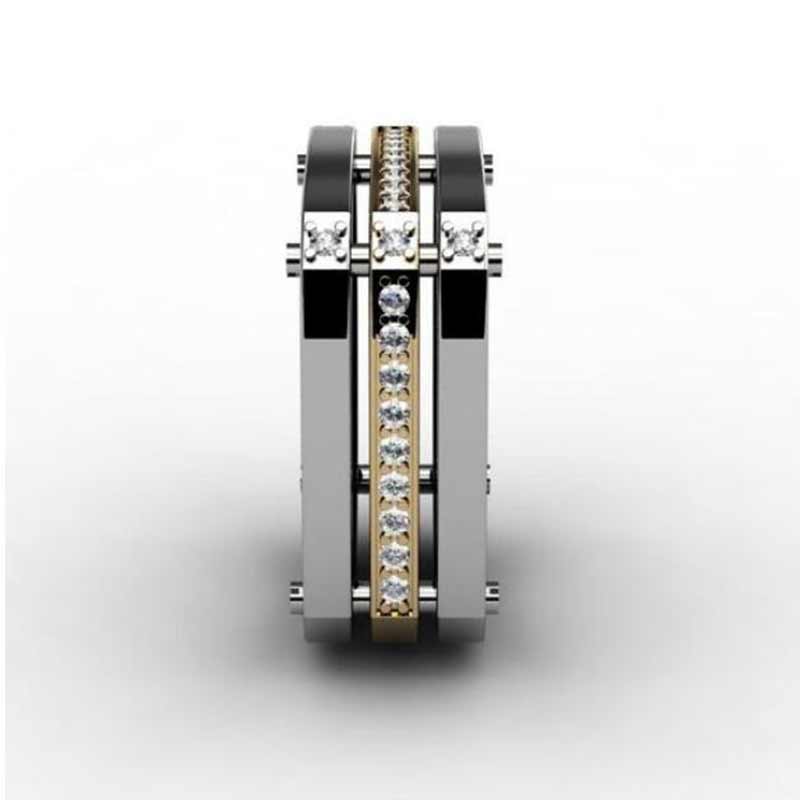 Mannen Ring Geometrische Punk Vierkante Zware Gadget Ring Voor Cool Boy Stijlvolle Accessoires