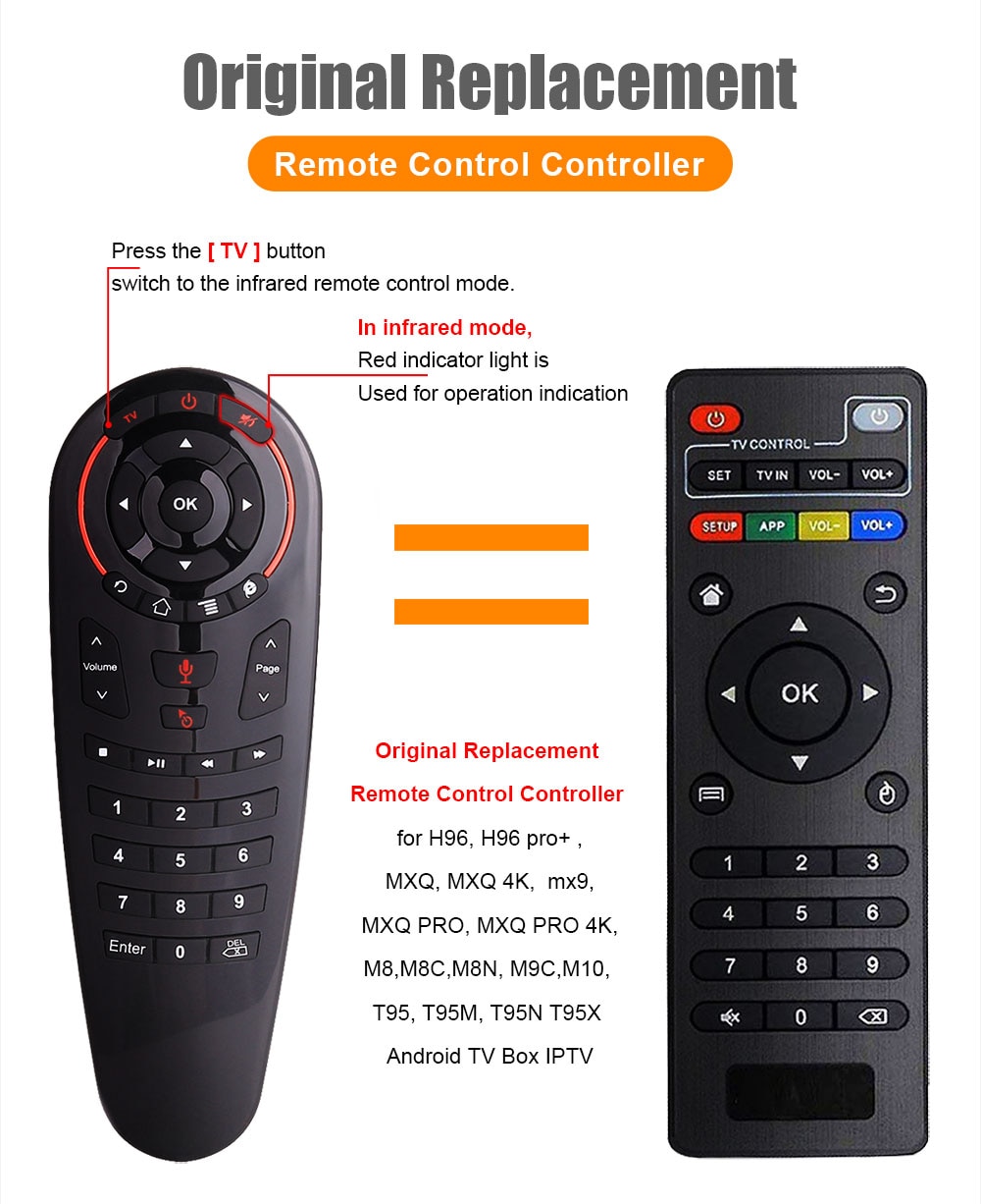 Télécommande g30 voix,  g30s souris aériennes, 2.4g mini claviers sans fil, gyroscope d'apprentissage infrarouge, assistant google pour android tv box pc