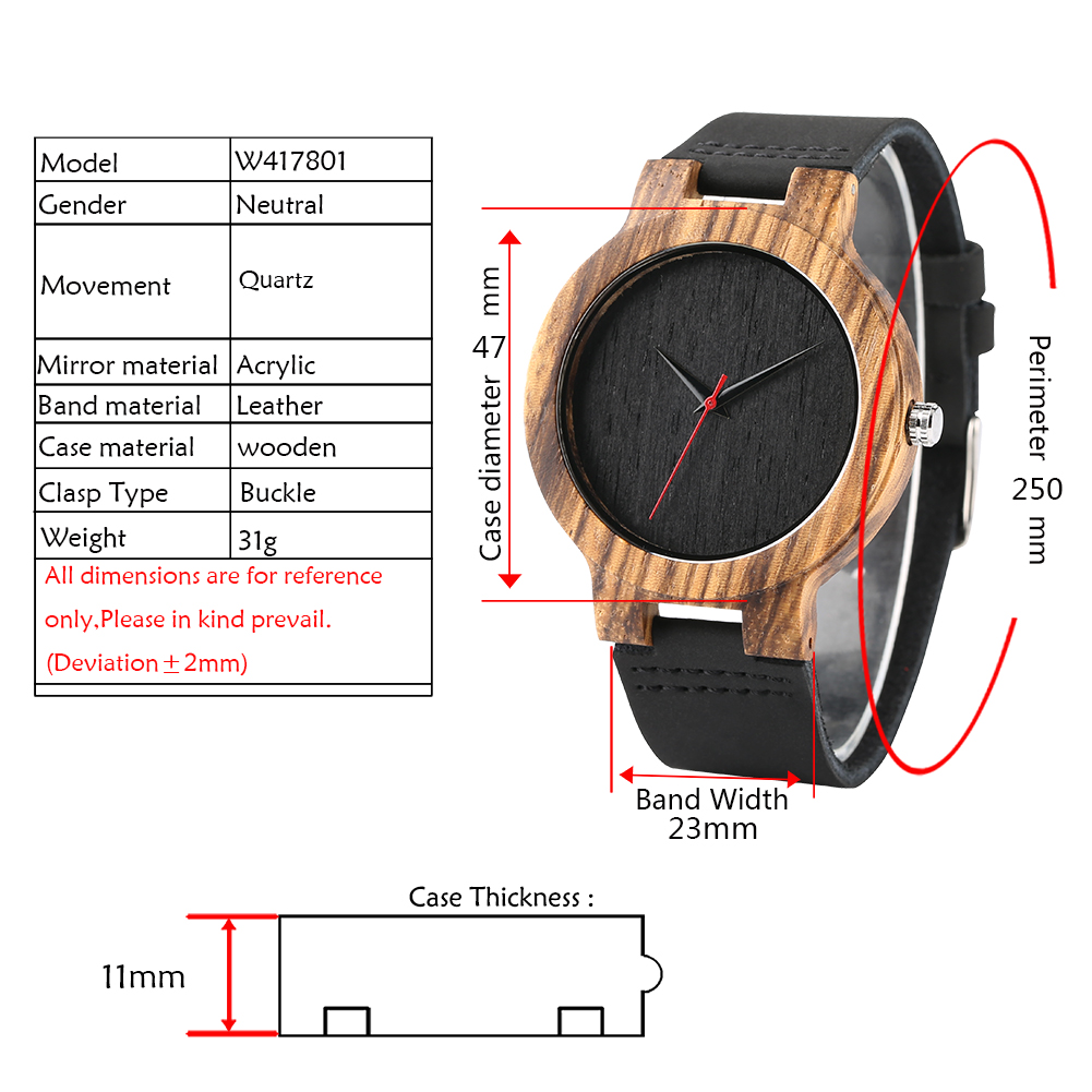 Reloj de madera con correa de cuero, grabado con palabras DIY para mi padre/hijo/novio/marido/mamá, el mejor ,