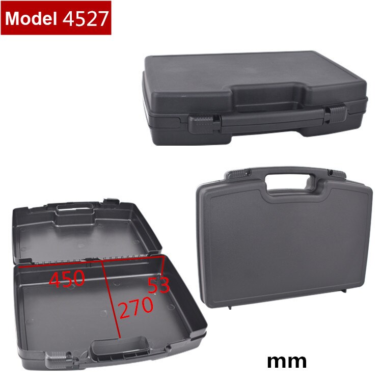 Plastkasse stor værktøjskasse sikkerhedsboks udendørs køretøjssæt værktøjskasse udstyr skumkasse: Model 4527 med skum