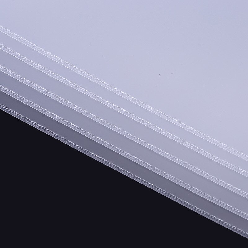 30/60 L-type Transparent File Set Folder Single-piece Clip A4 Single-page Information Clip Test Paper Student Insert File Bag