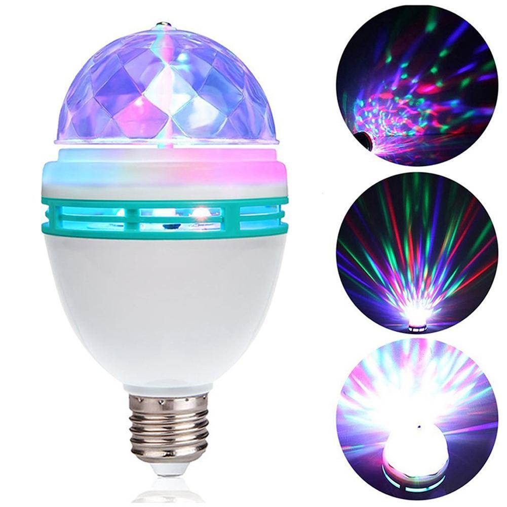 Kleurrijke Auto Rotating Stage Disco Licht E27 3W Rgb Ampul Led Lamp Party Light Bulb Voor Thuis Decoation Verlichting