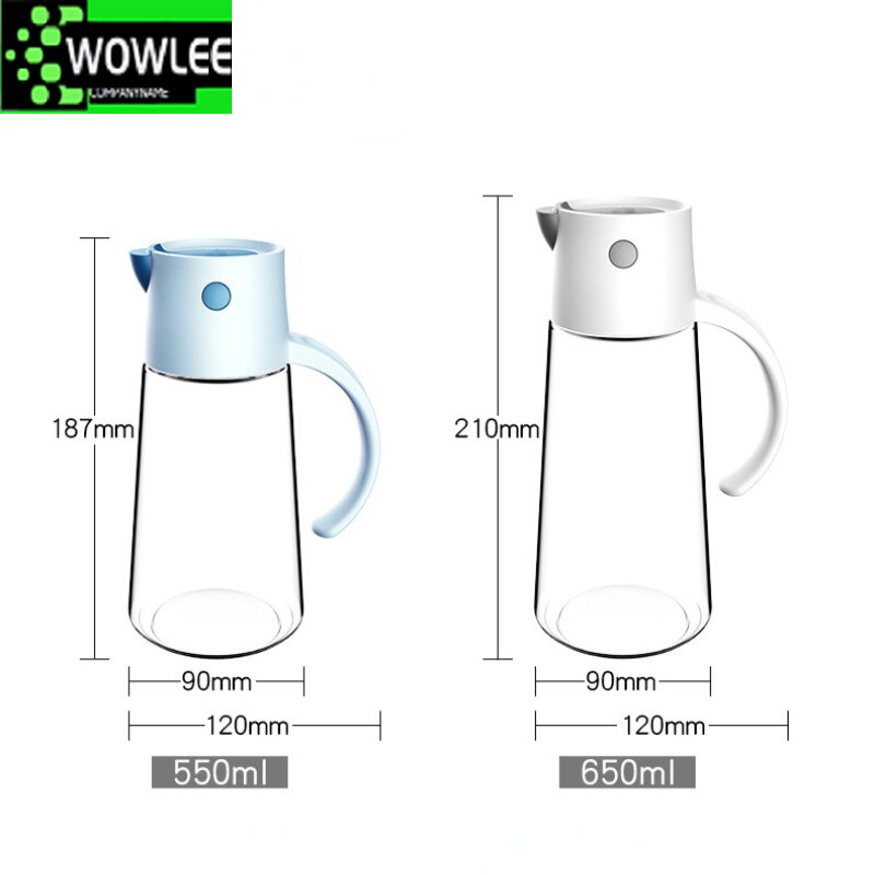 Distributeur automatique de bouteilles d&#39;huile à couvercle ouvert, Sauce créative, verre de cuisson, bouteille de rangement étanche, salade, outil de cuisine, accessoire