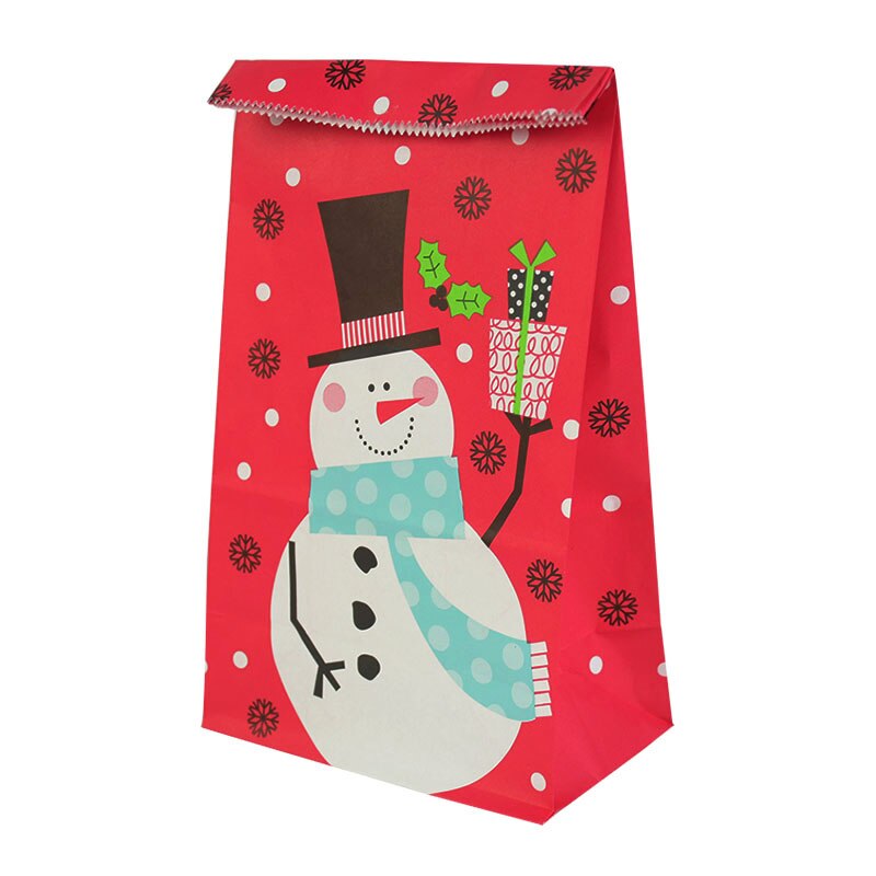 5 stk juleposer kasse slik mad kager emballage papirpose julefest dekorationer forsyninger navidad xmas børn: -en