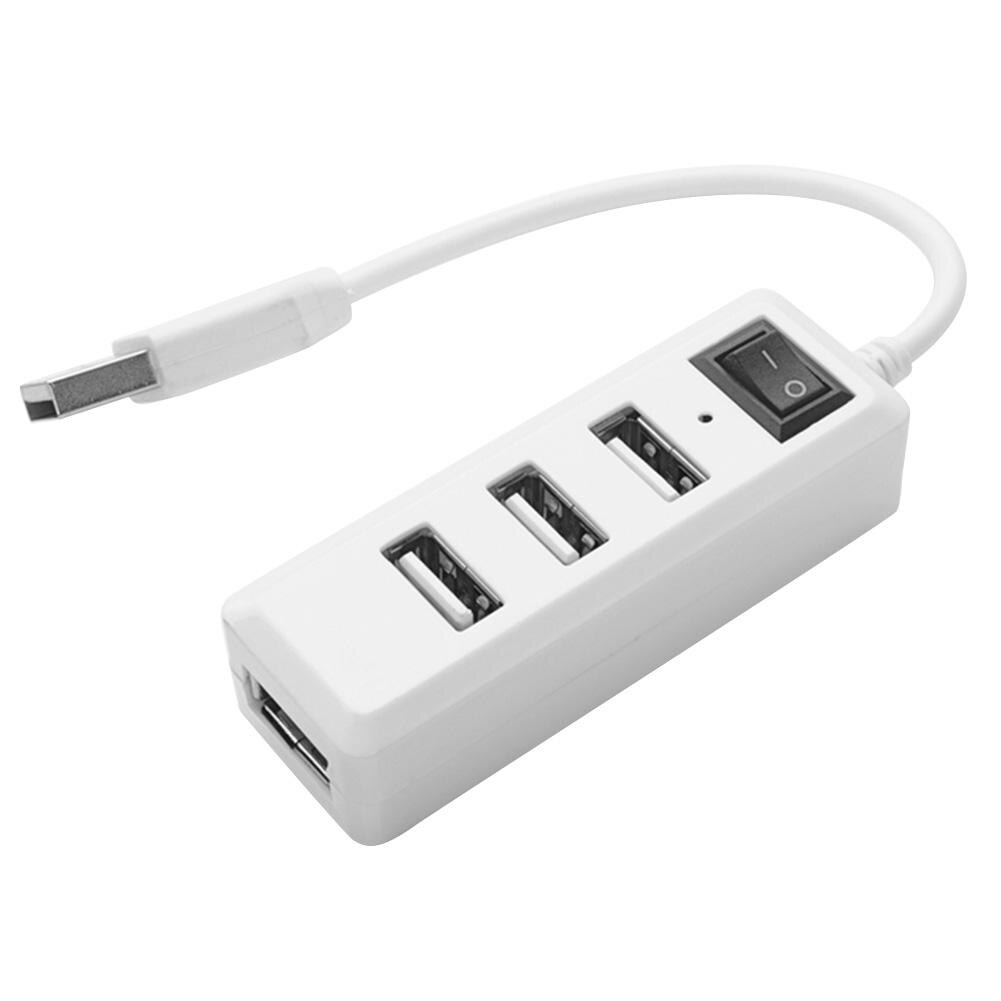 4 Ports USB 2.0 HUB Computer Multi USB Extension Adapter Laptop Splitter with Switcher Simple and Easy Installation