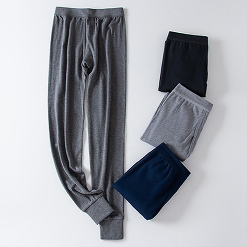 Pantalon Thermo en coton pour homme, sous-vêtements thermiques, respirant, hiver sous-vêtement thermique