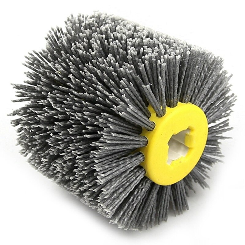 1 pièces Nylon abrasif fil Dupont tambour polissage roue brosse électrique pour le travail du bois des métaux 120*100*19mm