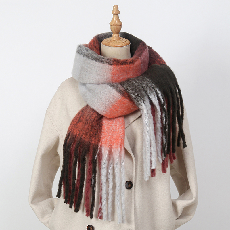 Winter dikke warme sjaal dames kasjmier sjaal en omslagdoeken pashmina halsdoek bufanda dames regenboog harige tessel echarpe