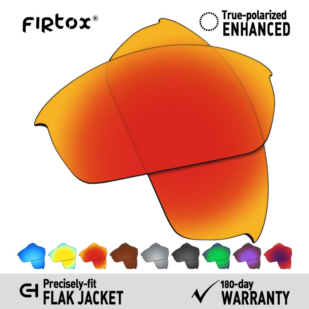 Firtox true  uv400 polariserte linser erstatning til oakley flak jakke solbriller (kun kompatibel linse) - flere farger