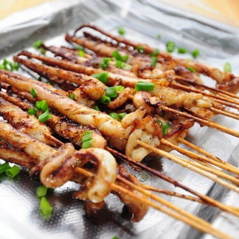 Pinchos largos de madera para barbacoa, palitos de bambú, parrilla para carne, comida, tomate, patatas, Bar, suministro de restaurante, 30cm x 4mm, 100-400 Uds.