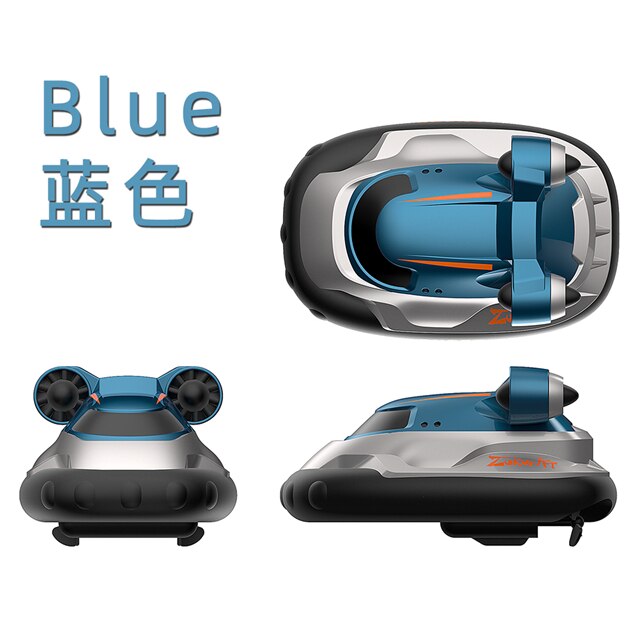 2.4G Mini Rc Boot Afstandsbediening Speedboot Rc Hovercraft Speedboot Modellen Voor Jongens Kinderen Water Zwembad Speelgoed: Blauw