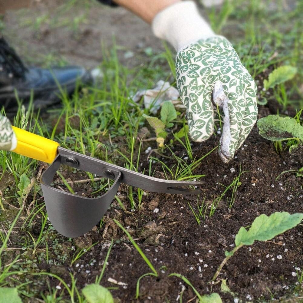 Desbrozadora manual de escardador de jardín, herramienta de desbarbado, herramienta de desbarbado, Extractor de deshierbe y cabeza de tenedor de jardín #0604sy30