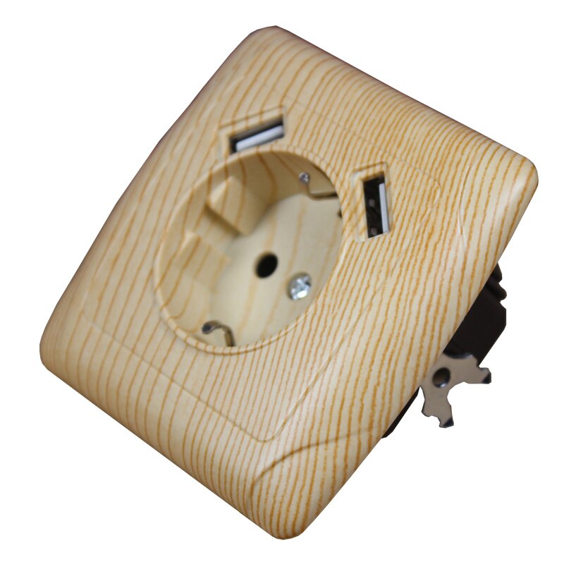 Usb veggkontakt dobbel usb port 5v 2a usb tre tre fargeuttak usb murale steckdose  a001