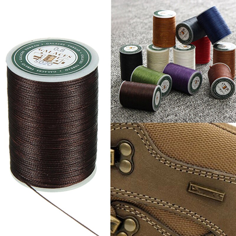 1PC 90 Meter Nähgarn Polyester Schnur Gewachst Faden Leder 0,8mm für DIY Werkzeug Hand NäHenne Gewinde Mehrfarbige